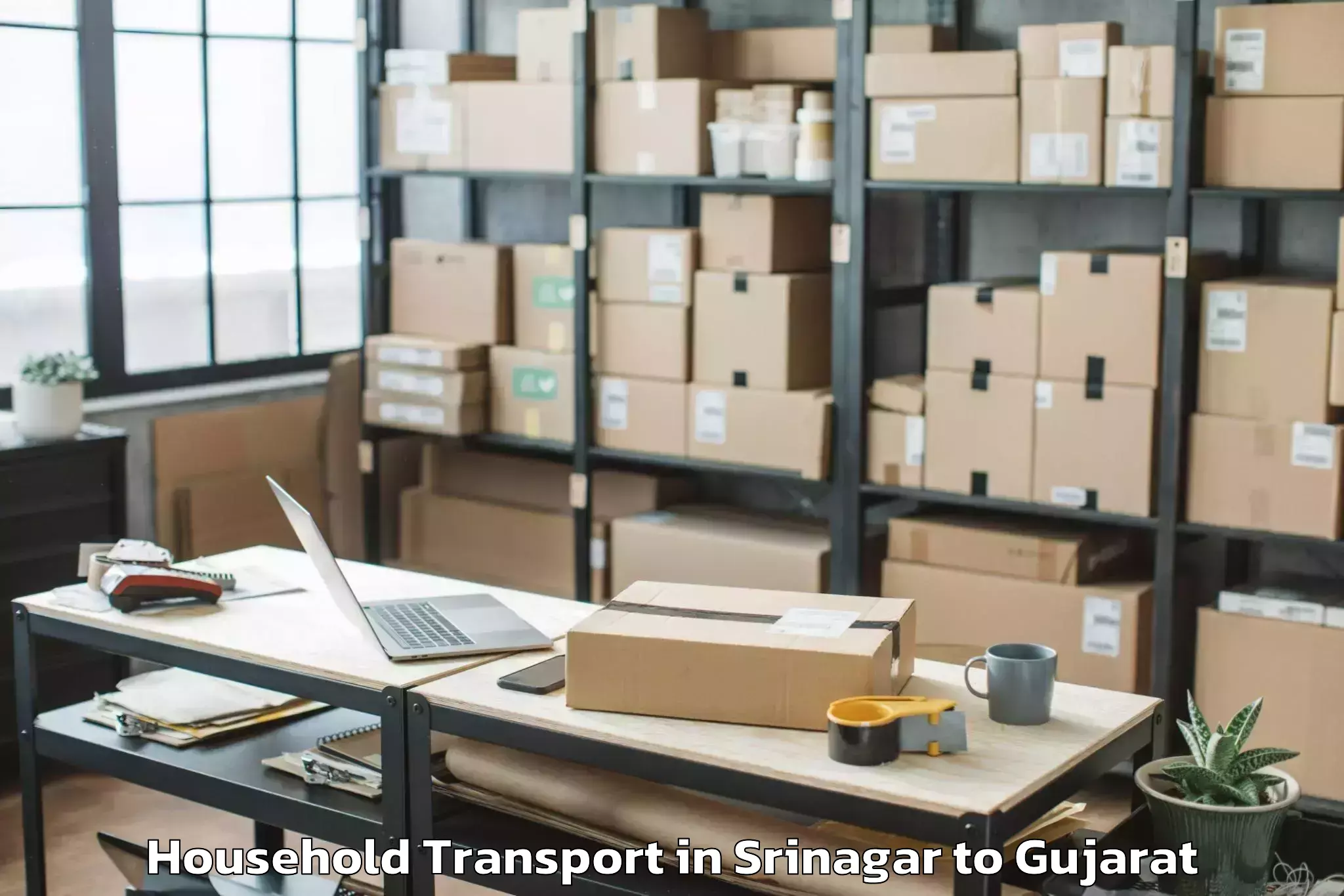 Reliable Srinagar to Gujarat Household Transport